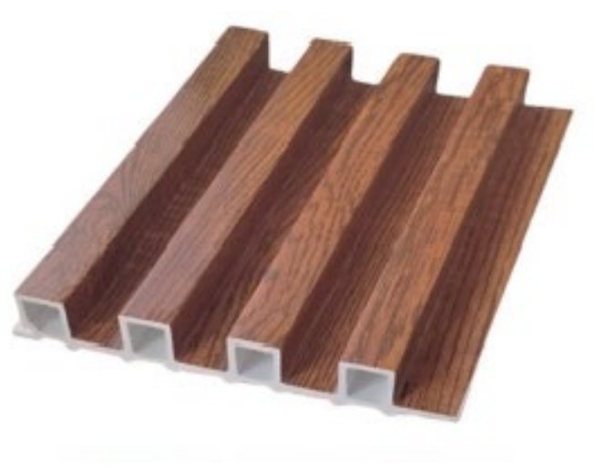 Dragon fluted WPC wall panel in a wood finish